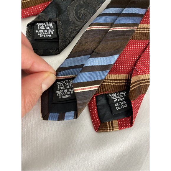 Hugo Boss (Lot Of X3) Silk Striped & Paisley Ties - Picture 8 of 8